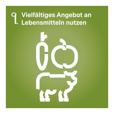 Link zu Leitsatz 9: Vielfältiges Angebot an Lebensmitteln nutzen